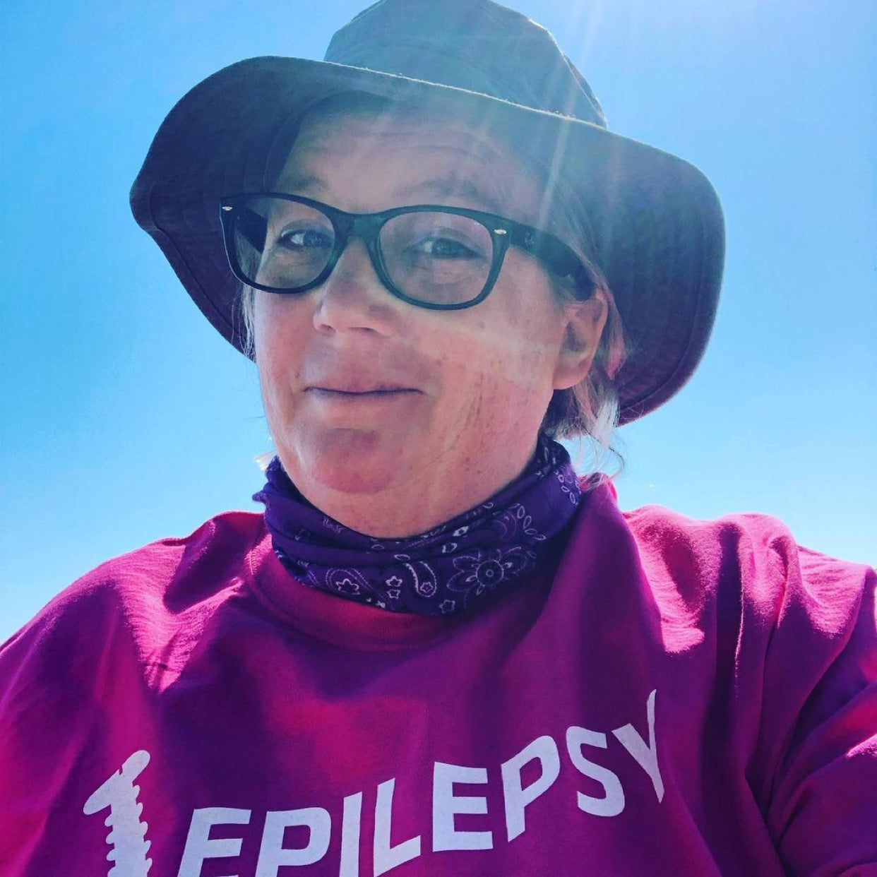 Lynn Crawford wearing our Screw Epilepsy Unisex Shirt
