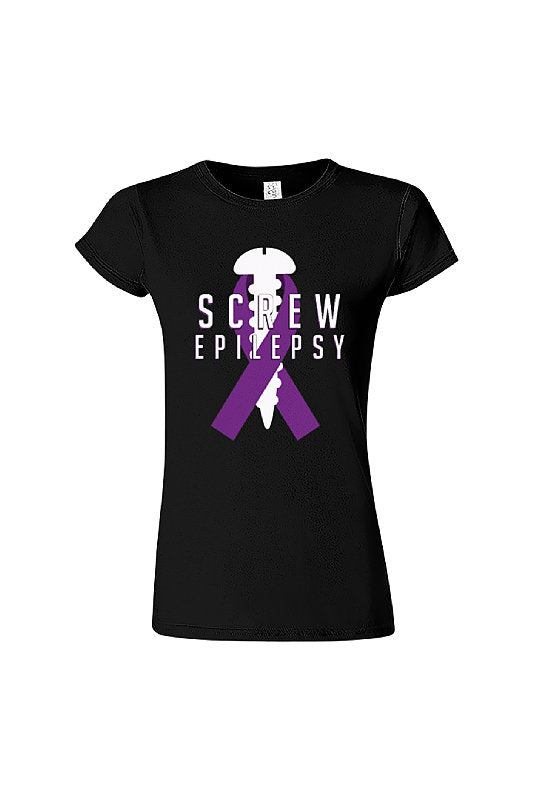 SCREW EPILEPSY, Ladies' Softstyle Fitted T-Shirt
