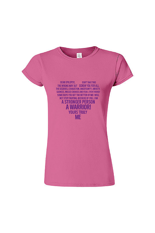 DEAR EPILEPSY, Ladies' Softstyle Fitted T-Shirt